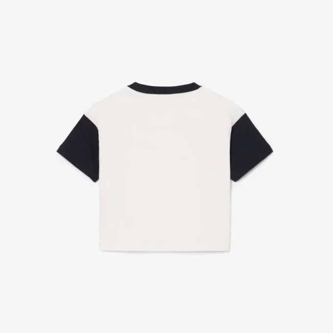 T-shirt από βαμβάκι με λεπτομέρειες σε αντίθεση
