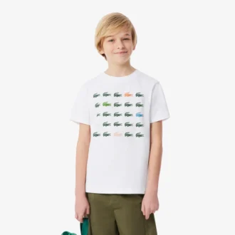 T-shirt από βαμβάκι με τύπωμα κροκοδείλου