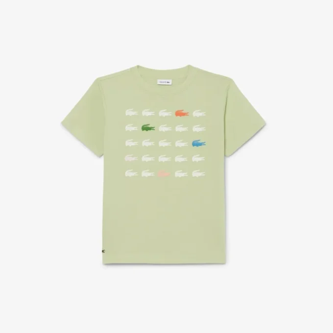 T-shirt από βαμβάκι με τύπωμα κροκοδείλου T-shirt από βαμβάκι με τύπωμα κροκοδείλου