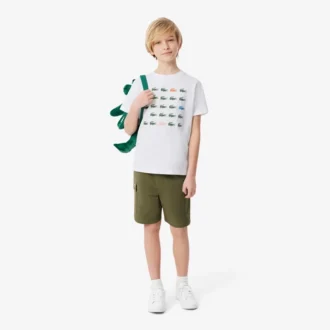 T-shirt από βαμβάκι με τύπωμα κροκοδείλου