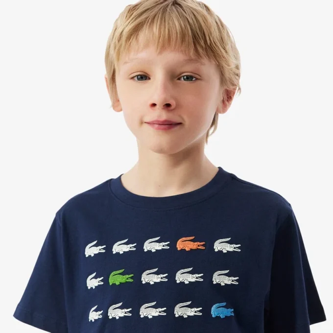T-shirt από βαμβάκι με τύπωμα κροκοδείλου