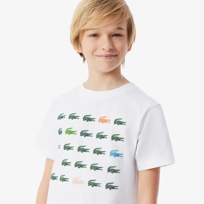 T-shirt από βαμβάκι με τύπωμα κροκοδείλου