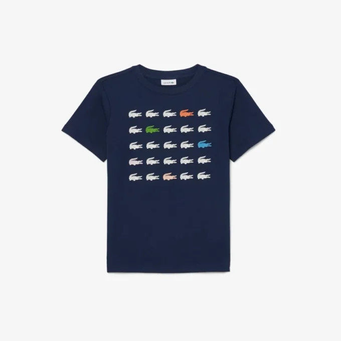 T-shirt από βαμβάκι με τύπωμα κροκοδείλου
