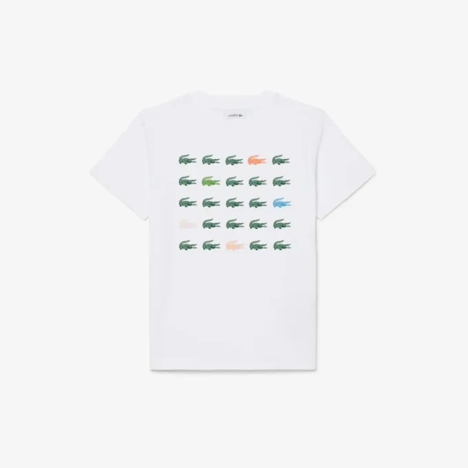T-shirt από βαμβάκι με τύπωμα κροκοδείλου