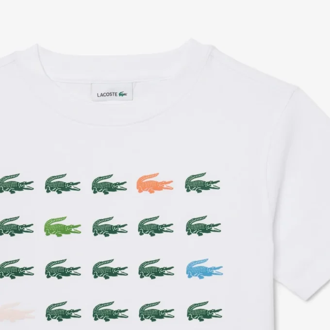 T-shirt από βαμβάκι με τύπωμα κροκοδείλου