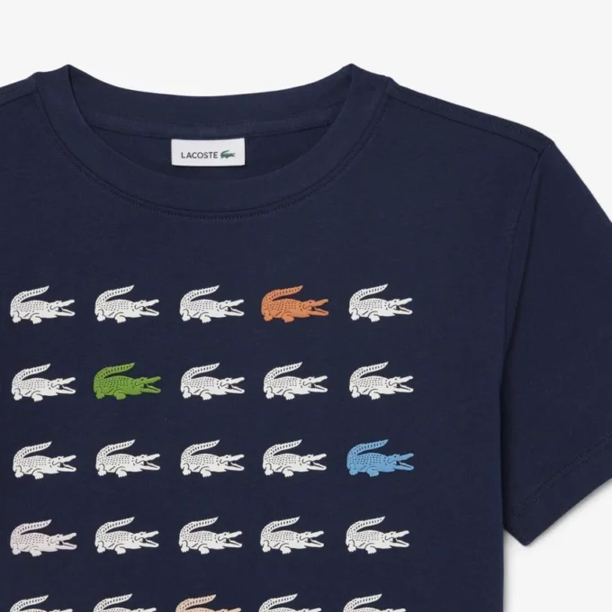 T-shirt από βαμβάκι με τύπωμα κροκοδείλου