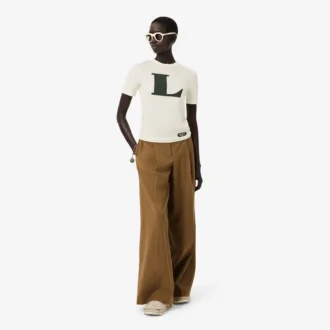 T-shirt με γραφικό σχέδιο από μετάξι Runway