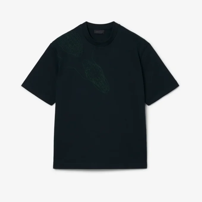 Τ-shirt με κεντημένο κροκόδειλο από την πασαρέλα Τ-shirt με κεντημένο κροκόδειλο από την πασαρέλα