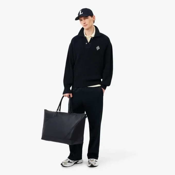 Τσάντα Σαββατοκύριακου Lacoste Club από δέρμα με υφή Τσάντα Σαββατοκύριακου Lacoste Club από δέρμα με υφή