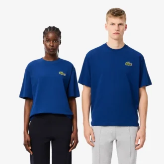 Unisex φαρδύ T-shirt από βαρύ βαμβάκι με λογότυπο