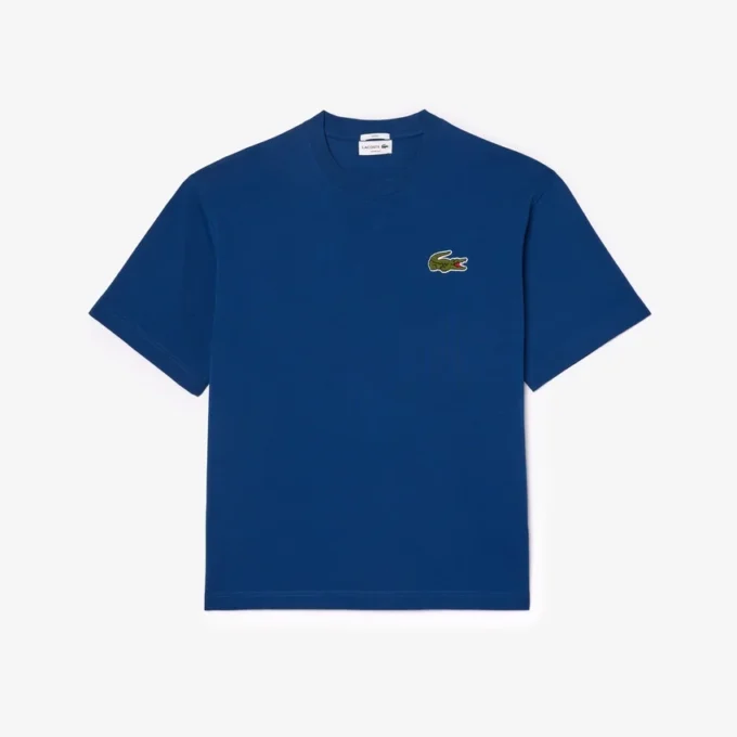 Unisex φαρδύ T-shirt από βαρύ βαμβάκι με λογότυπο Unisex φαρδύ T-shirt από βαρύ βαμβάκι με λογότυπο