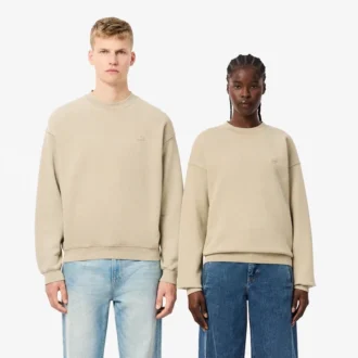 Unisex φούτερ φλις με χαλαρή εφαρμογή και εφέ πλύσης