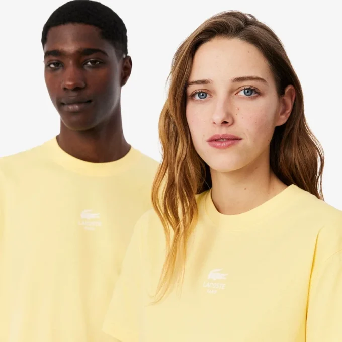 Unisex βαμβακερό T-shirt με χαρακτηριστικό τύπωμα Unisex βαμβακερό T-shirt με χαρακτηριστικό τύπωμα