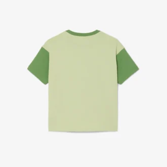 Βαμβακερό T-shirt με αντίθεση στο τελείωμα