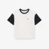Βαμβακερό T-shirt με αντίθεση στο τελείωμα Βαμβακερό T-shirt με αντίθεση στο τελείωμα