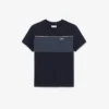 Βαμβακερό T-shirt με χρωματικά μπλοκ Βαμβακερό T-shirt με χρωματικά μπλοκ