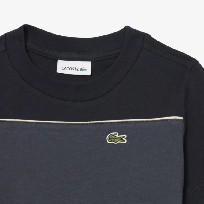 Βαμβακερό T-shirt με χρωματικά μπλοκ