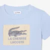 Βαμβακερό T-shirt με διακοσμητικό έμβλημα Βαμβακερό T-shirt με διακοσμητικό έμβλημα
