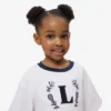 Βαμβακερό T-shirt με έμβλημα σε αντίθεση Βαμβακερό T-shirt με έμβλημα σε αντίθεση