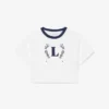Βαμβακερό T-shirt με έμβλημα σε αντίθεση Βαμβακερό T-shirt με έμβλημα σε αντίθεση