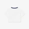 Βαμβακερό T-shirt με έμβλημα σε αντίθεση Βαμβακερό T-shirt με έμβλημα σε αντίθεση