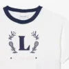 Βαμβακερό T-shirt με έμβλημα σε αντίθεση Βαμβακερό T-shirt με έμβλημα σε αντίθεση