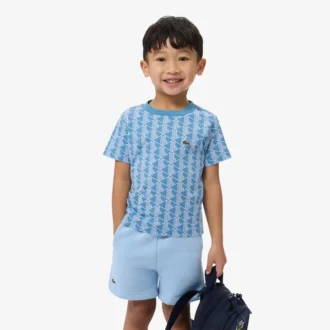 Βαμβακερό T-shirt με μονόγραμμα