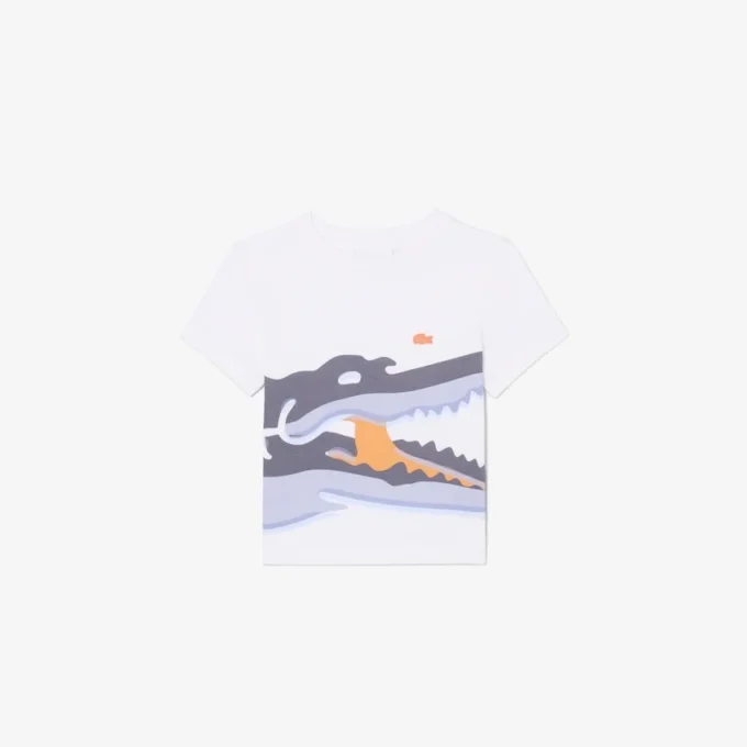 Βαμβακερό T-shirt με σχέδιο κροκοδείλου