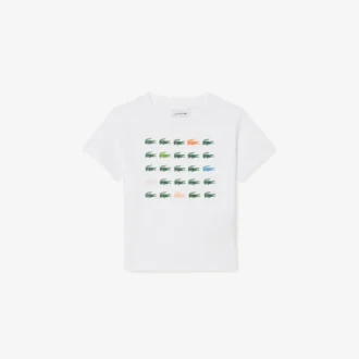 Βαμβακερό T-shirt με τύπωμα κροκοδείλου