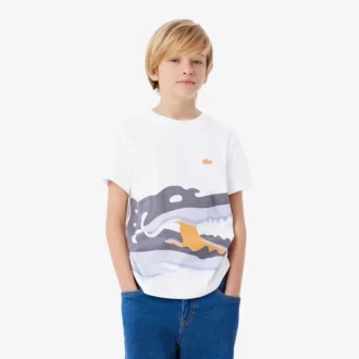 Βαμβακερό T-shirt με τύπωμα κροκοδείλου