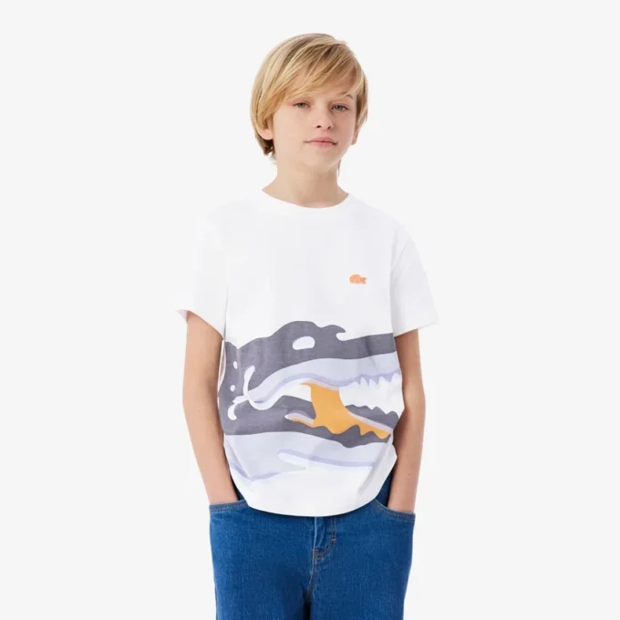 Βαμβακερό T-shirt με τύπωμα κροκοδείλου