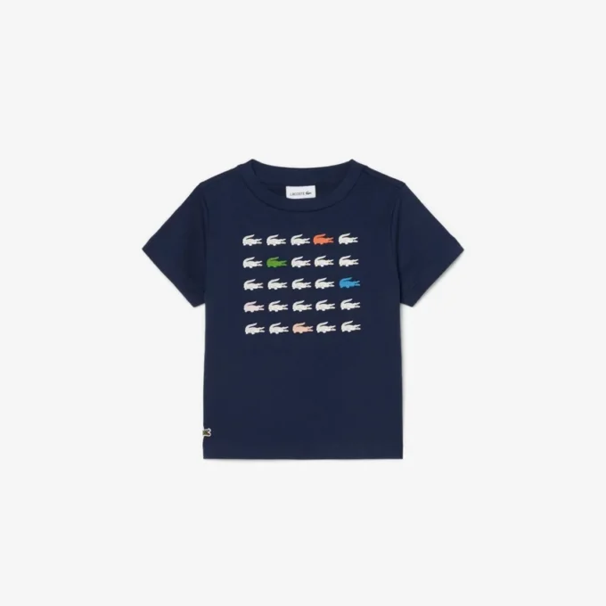 Βαμβακερό T-shirt με τύπωμα κροκοδείλου Βαμβακερό T-shirt με τύπωμα κροκοδείλου