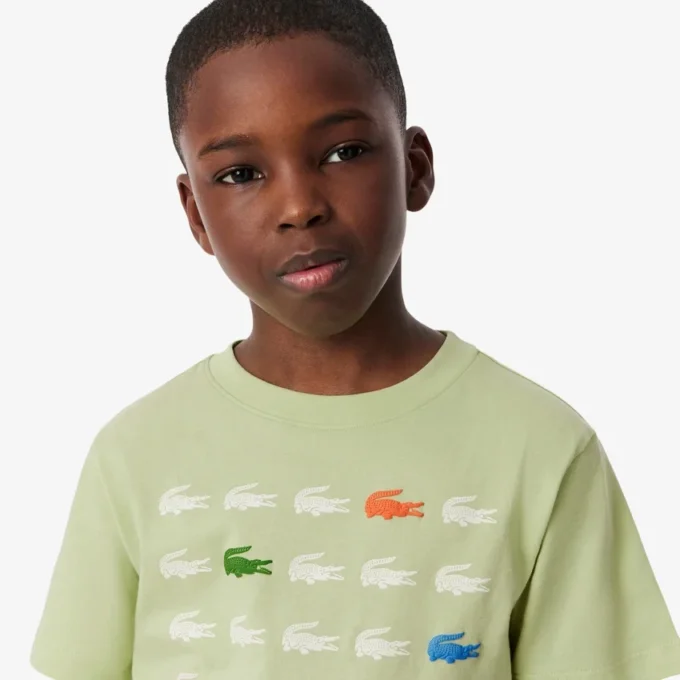 Βαμβακερό T-shirt με τύπωμα κροκοδείλου